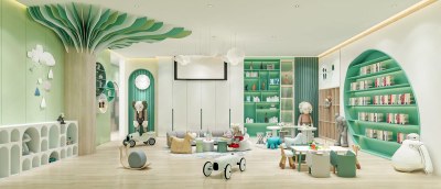 现代幼儿园3D模型下载